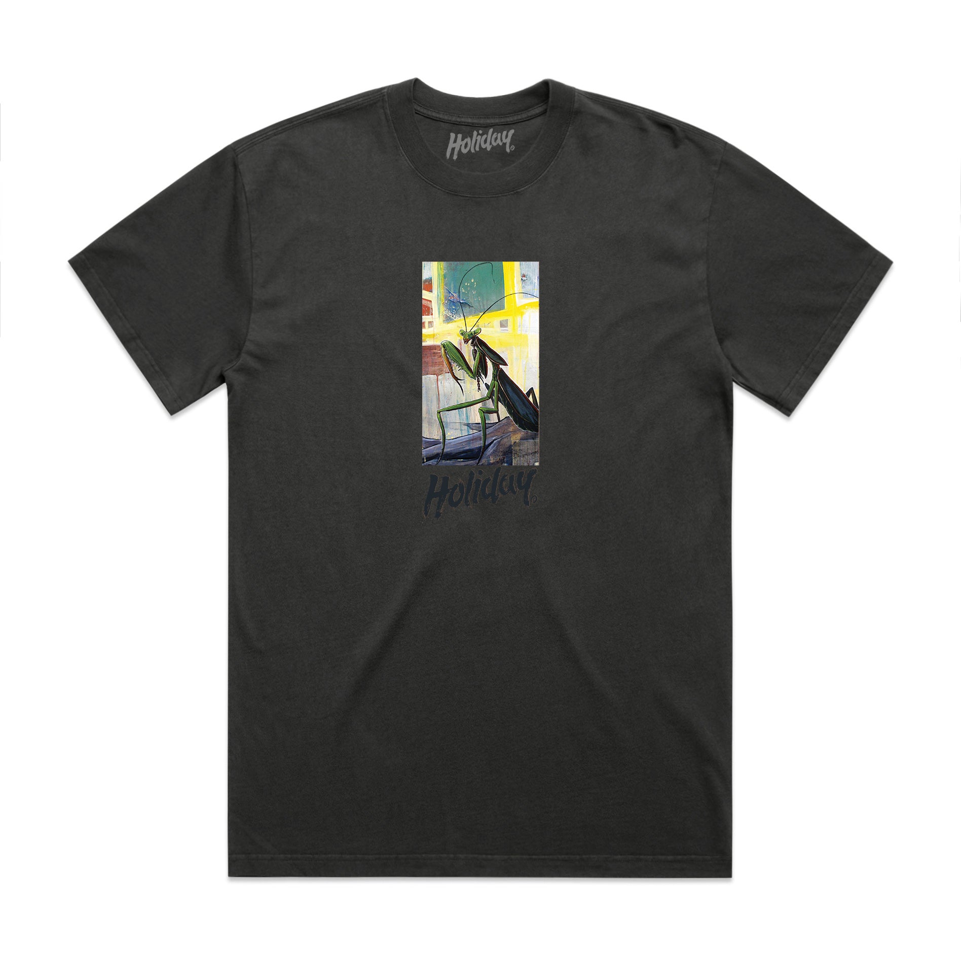 HOLIDAY SKATEBOARDS - Gimiks Born Artist Series Mantis T-Shirt (FADED COAL)