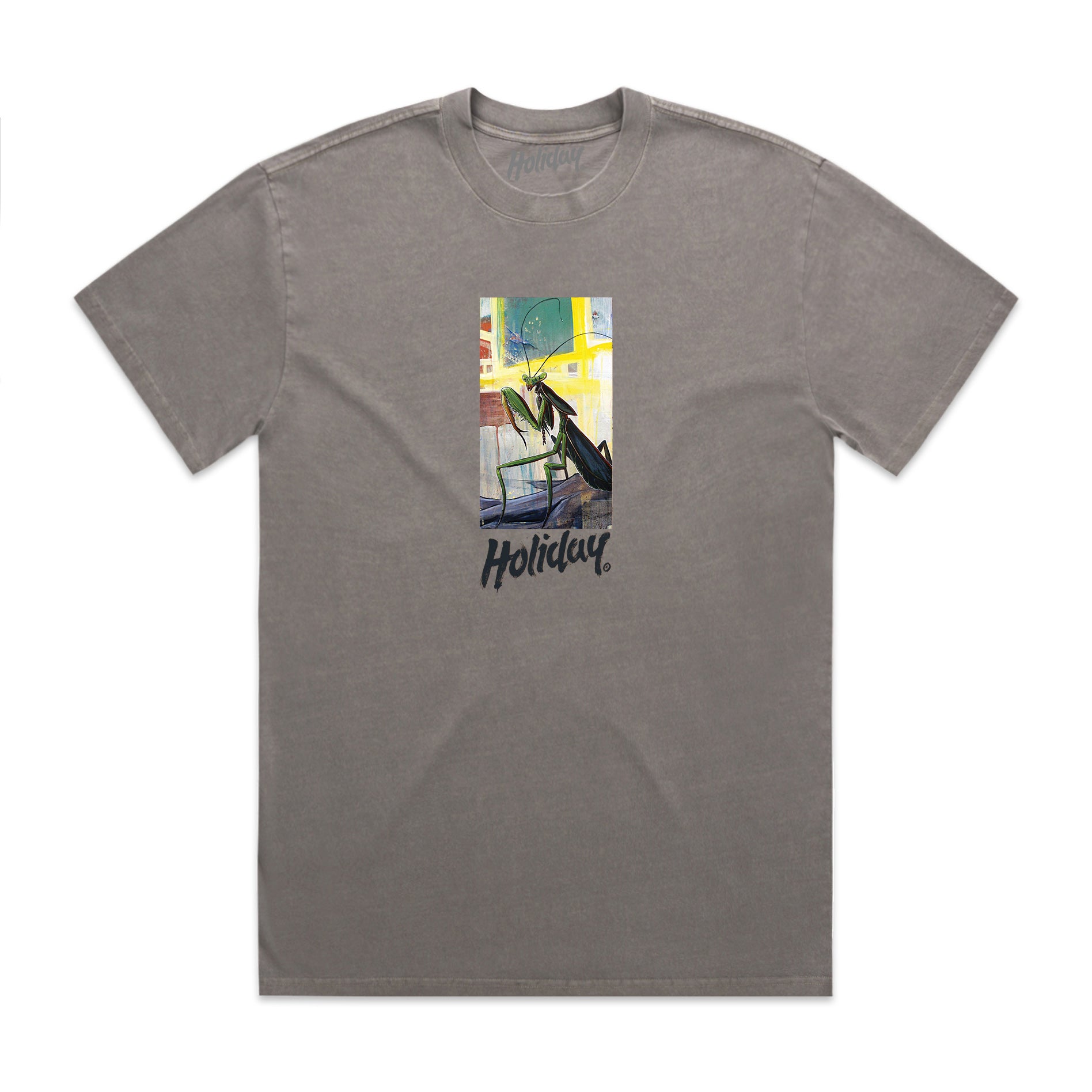 HOLIDAY SKATEBOARDS - Gimiks Born Artist Series Mantis T-Shirt (FADED GREY)