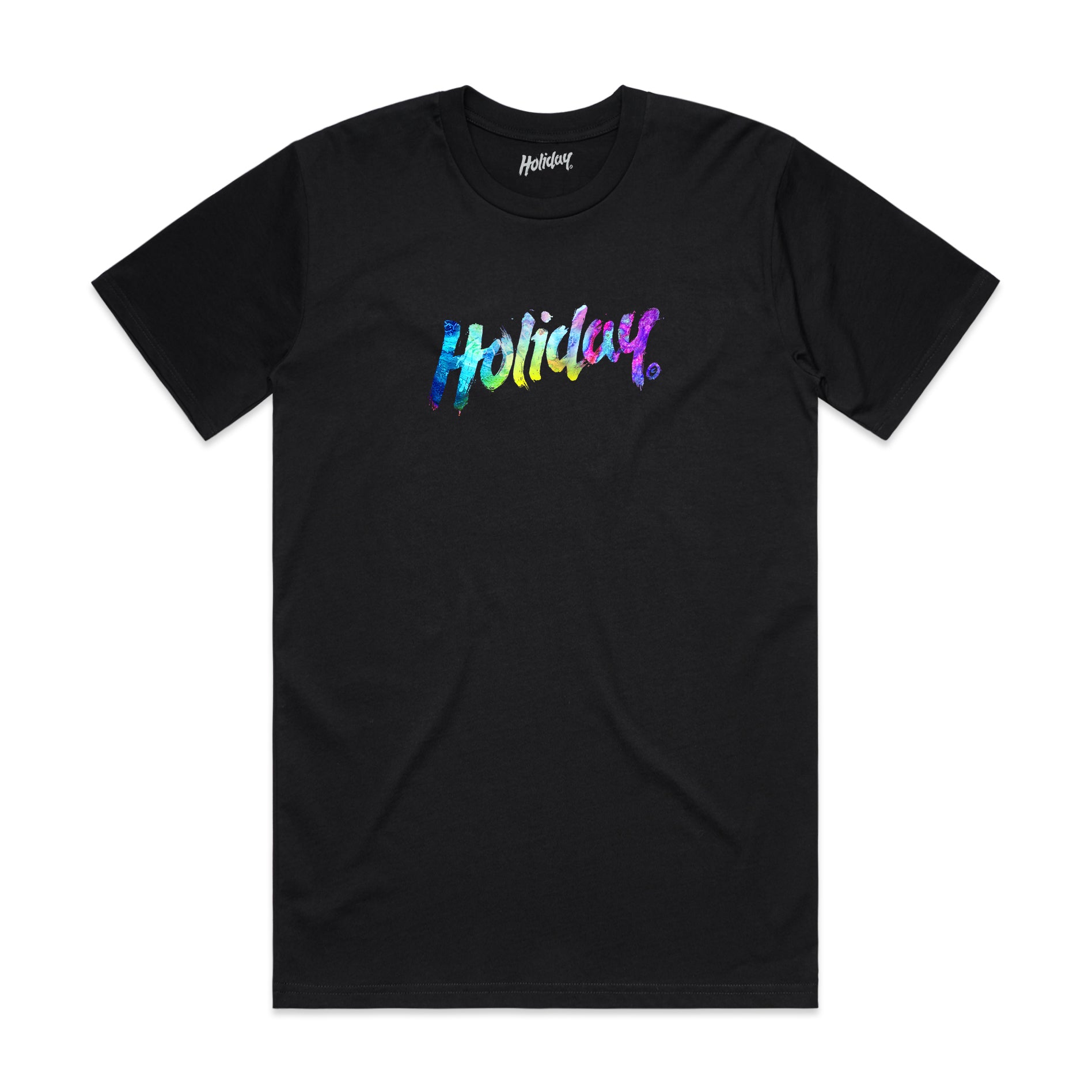 HOLIDAY SKATEBOARDS - Tie Dye Logo T-Shirt (BLACK)
