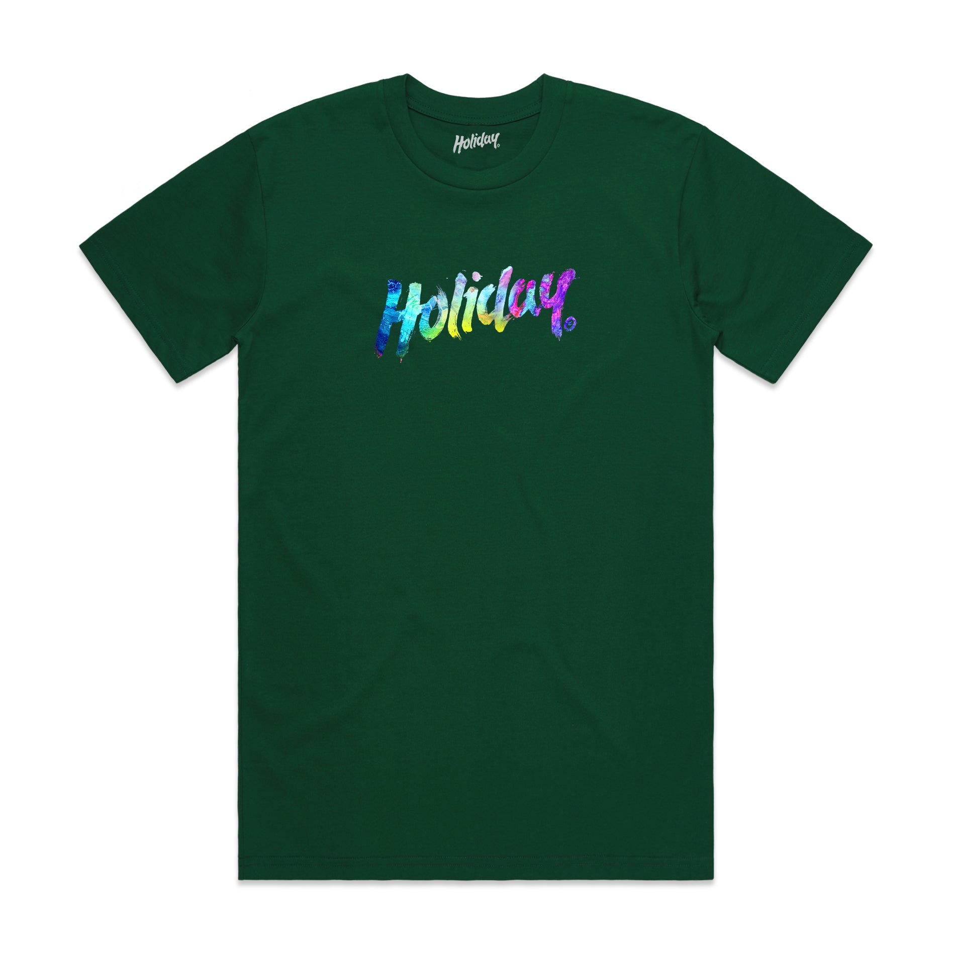 HOLIDAY SKATEBOARDS - Tie Dye Logo T-Shirt (FOREST GREEN)