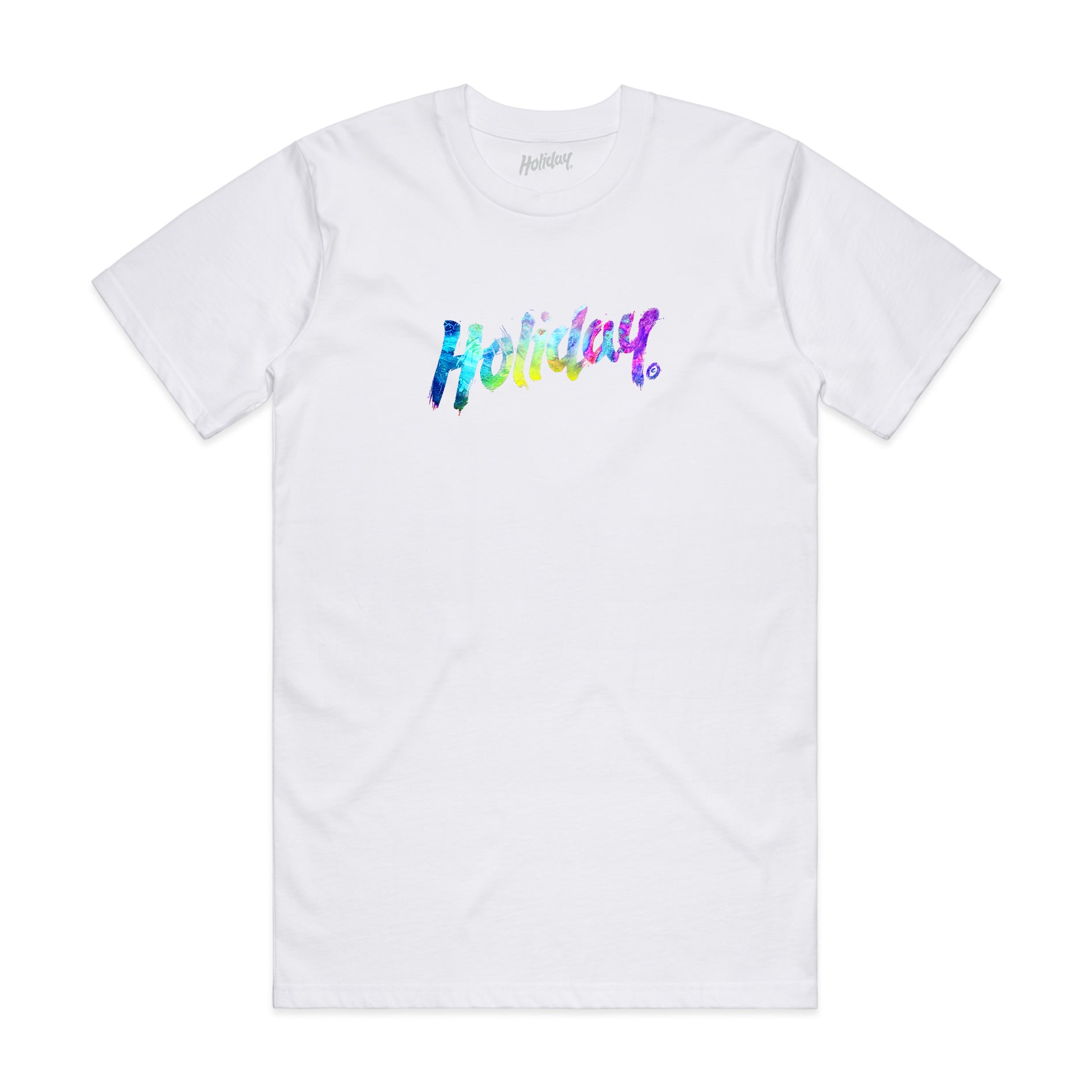 HOLIDAY SKATEBOARDS - Tie Dye Logo T-Shirt (WHITE)