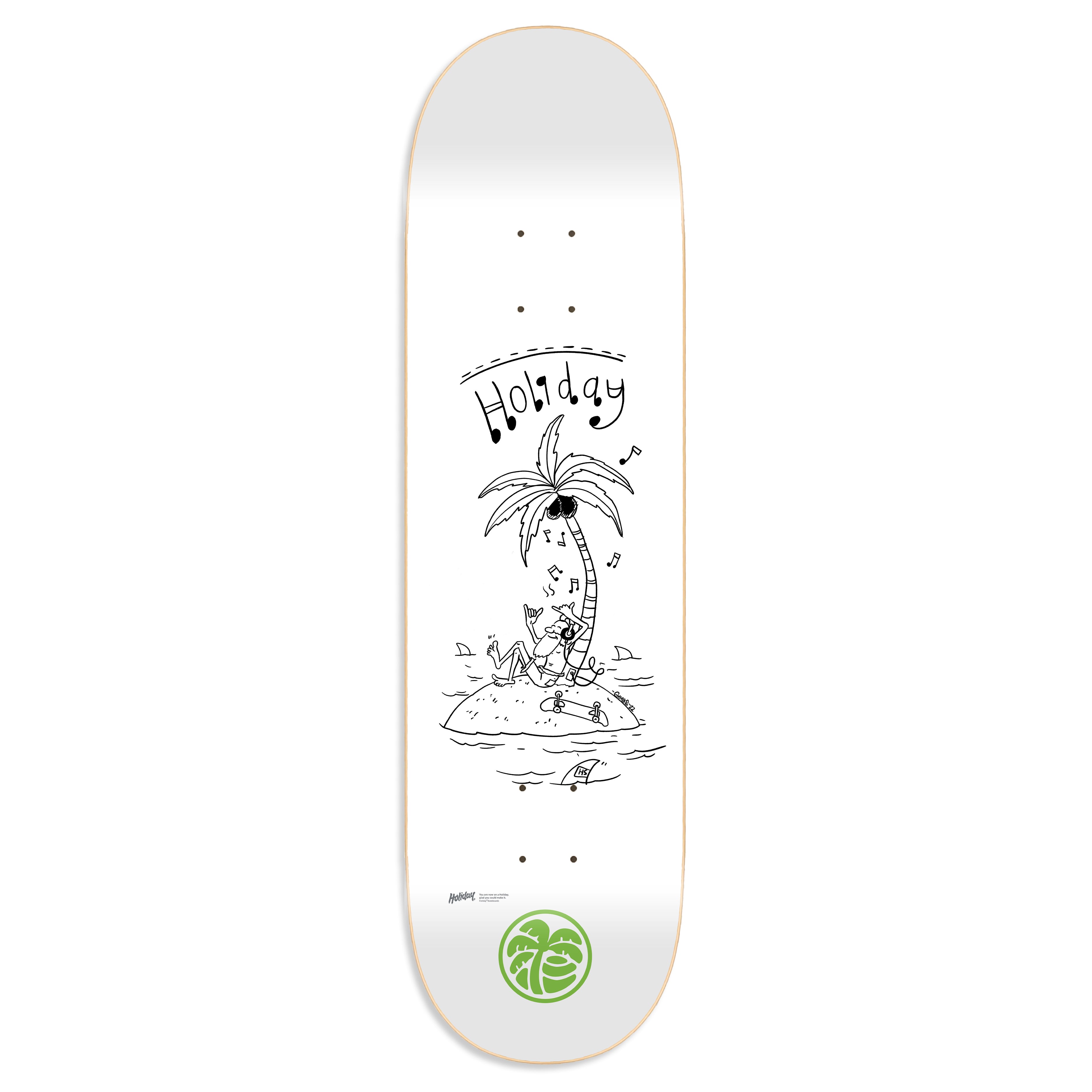 HOLIDAY SKATEBOARDS - Vibez Deck (WHITE)