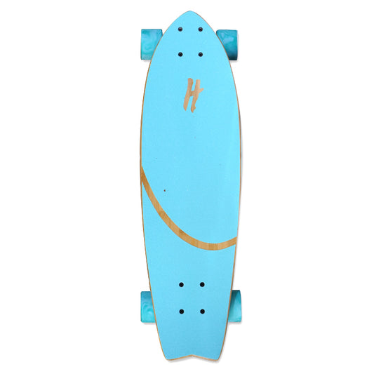 Holiday Skateboards - "Eggs Benny" Bamboo Cruiser Board Blue 28"