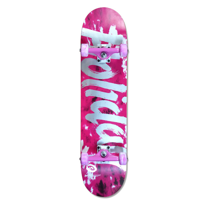Holiday Skateboards - Tie Dye Pink/Silver Complete All Sizes