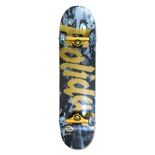 Holiday Skateboards - Tie Dye Black/Gold Complete All Sizes